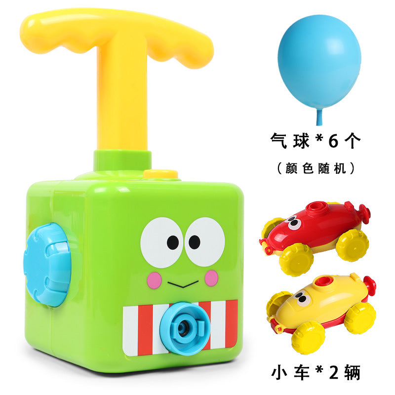 Children's aerodynamic balloon car launch tower boy and girl intelligence baby blowing balloon toy vibrato with the same paragraph