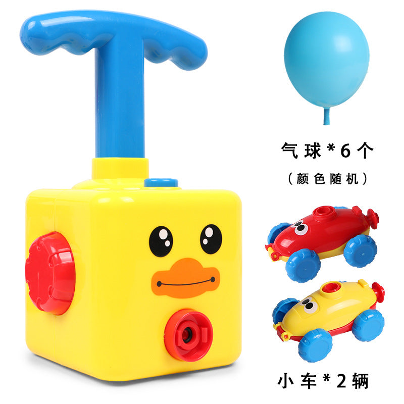 Children's aerodynamic balloon car launch tower boy and girl intelligence baby blowing balloon toy vibrato with the same paragraph