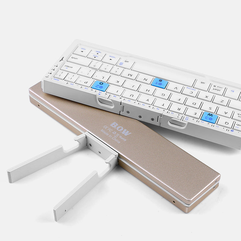 BOW Hangshi folding bluetooth keyboard wireless portable mobile phone tablet universal portable rechargeable cross-border special supply