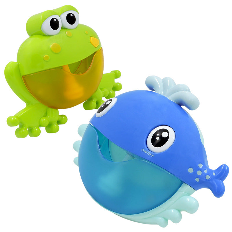 Cross-border children's bath crab bubble machine bathroom bath electric music automatic spit bubble frog water toy