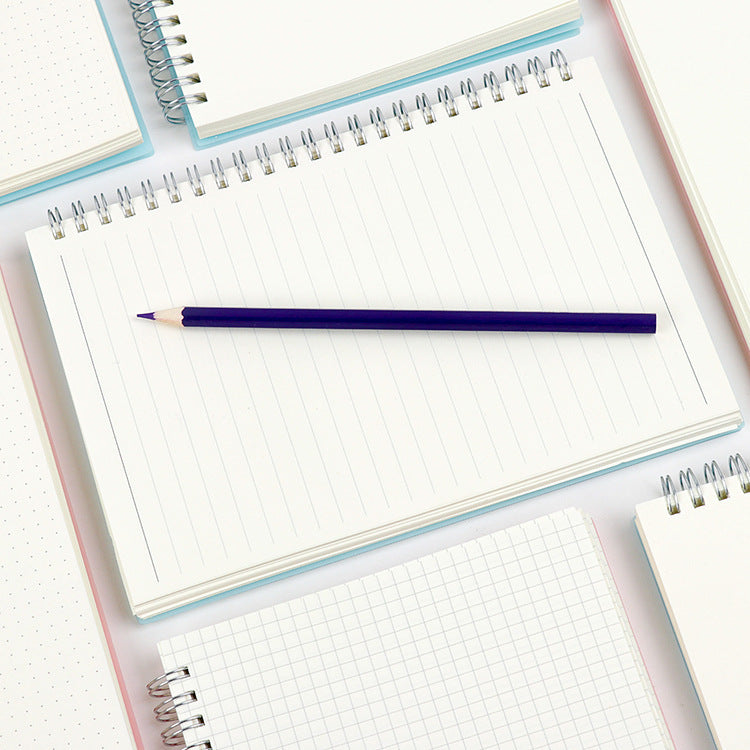 Workbook Transparent Frosted PP Coil Notebook A5 Strap Business Notepad Work Note Notebook Handwritten Copy