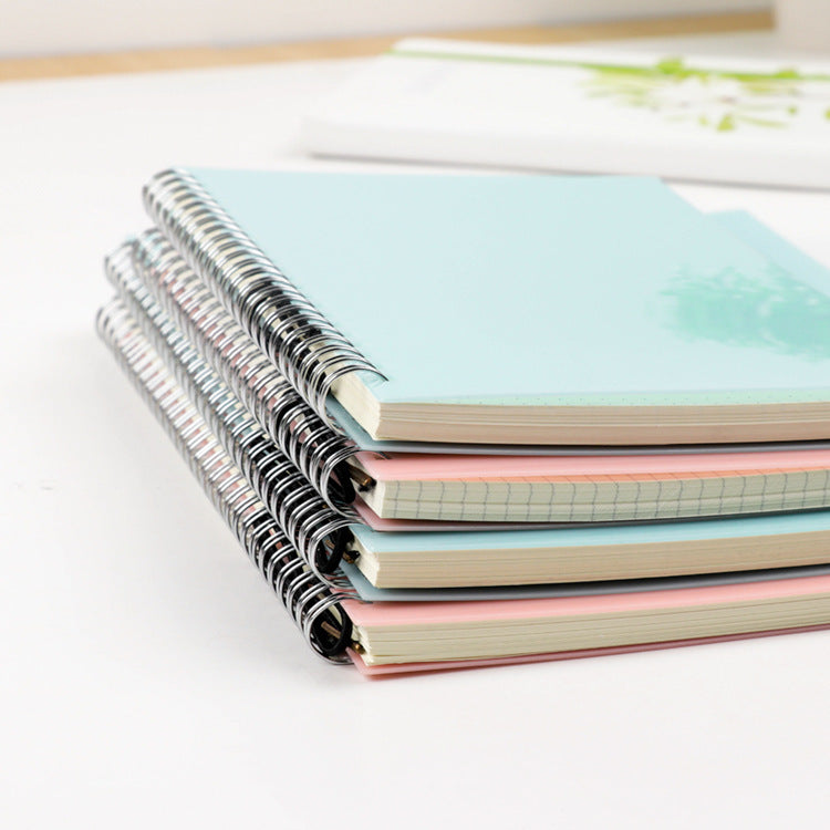 Workbook Transparent Frosted PP Coil Notebook A5 Strap Business Notepad Work Note Notebook Handwritten Copy