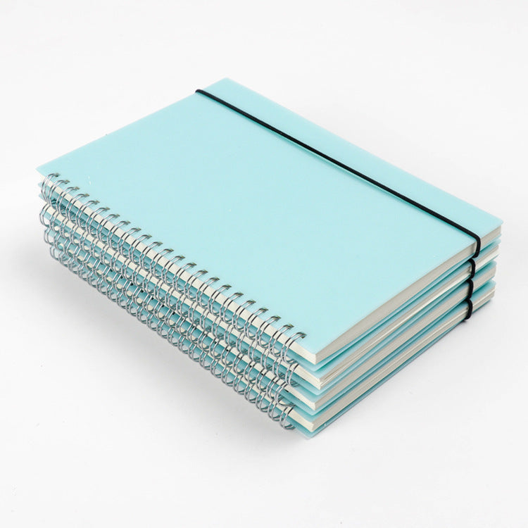 Workbook Transparent Frosted PP Coil Notebook A5 Strap Business Notepad Work Note Notebook Handwritten Copy