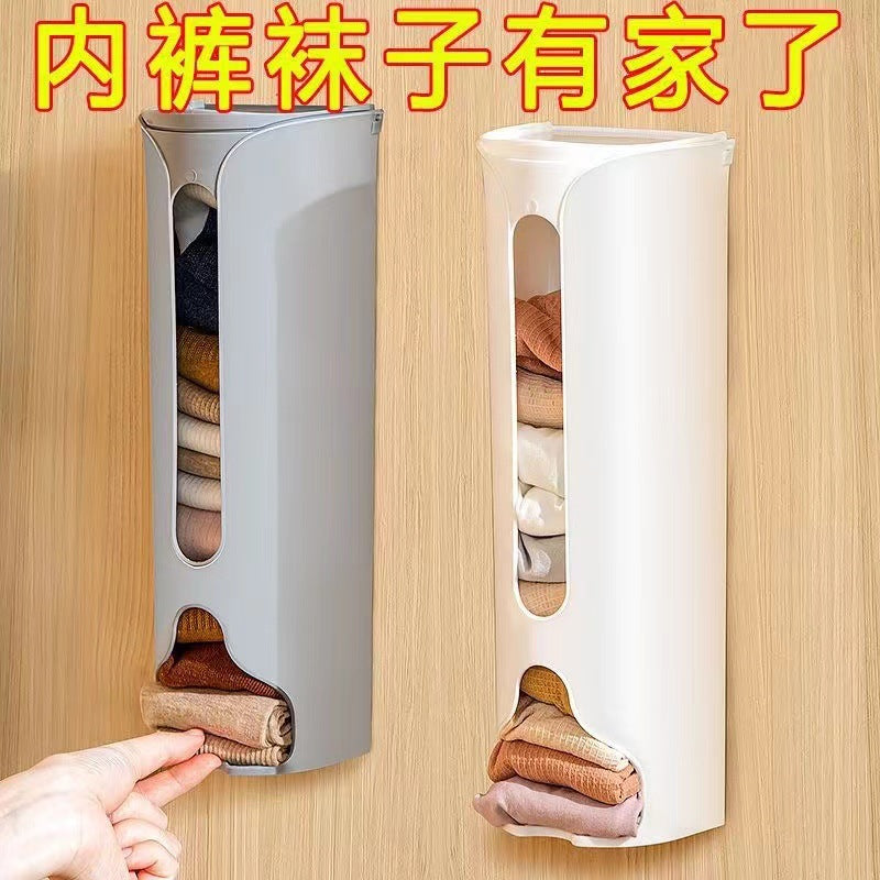 Underwear storage box wall-mounted drawer free punching socks three-in-one underwear box lazy underwear socks storage artifact