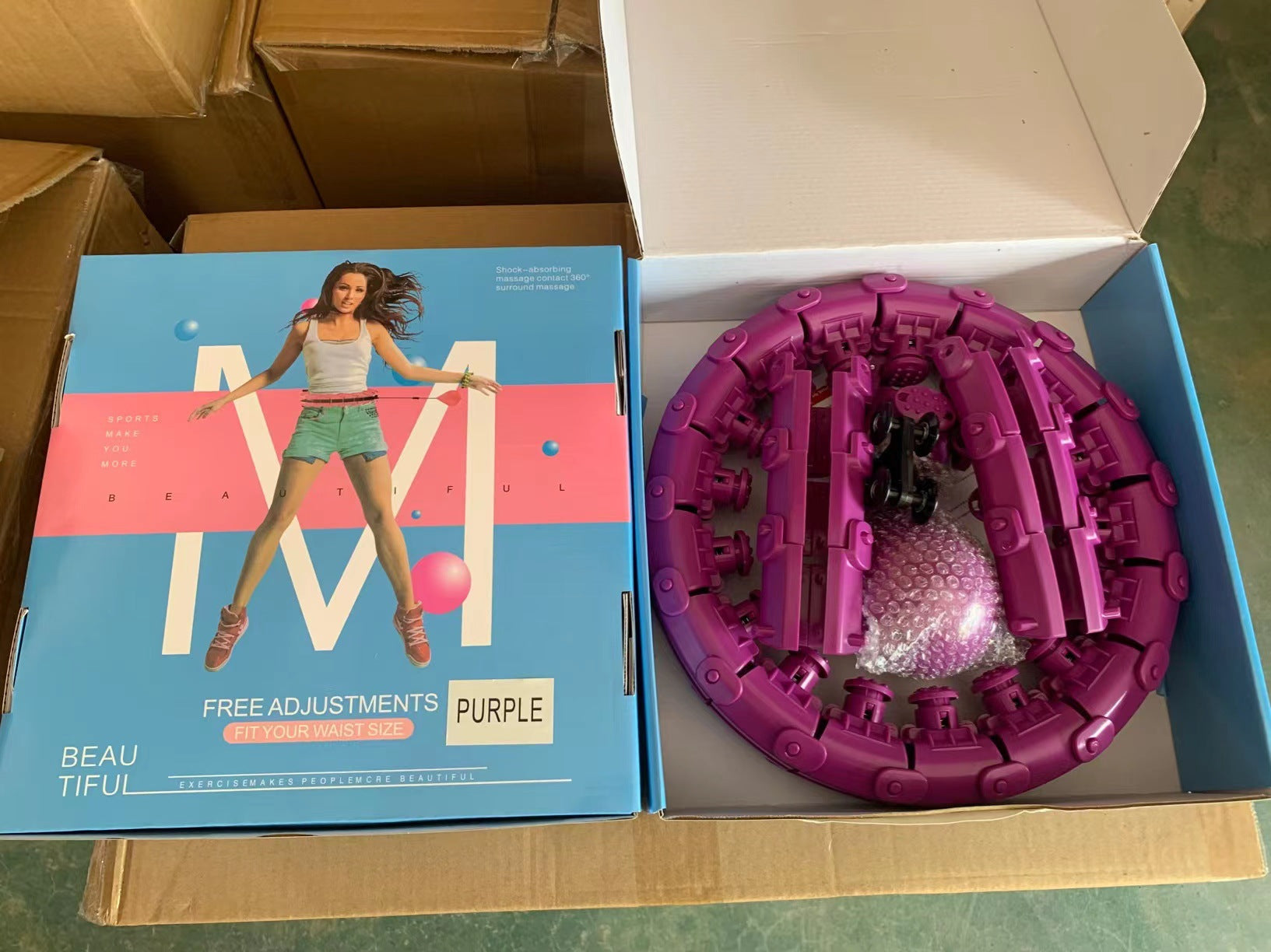 The source manufacturer's smart hula hoop Amazon's explosive model will not fall off the hula hoop detachable and adjustable hulahoop
