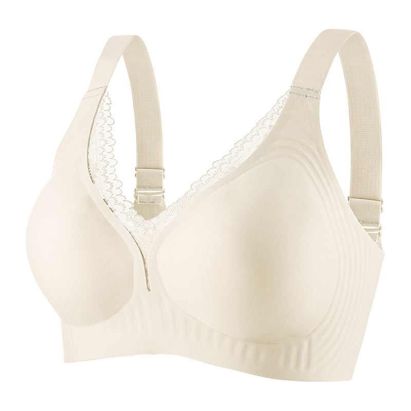 [Big breasts make you look smaller] Seamless underwear for women in summer, thin style, chest-gathering bras to hold side breasts and prevent sagging, large size for fat girls