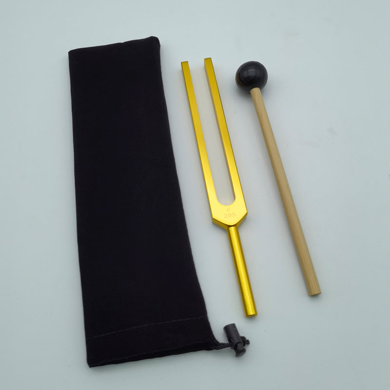 9 gold aluminum alloy tuning fork set 174HZ285396417528639741852963HZ musical instrument accessories