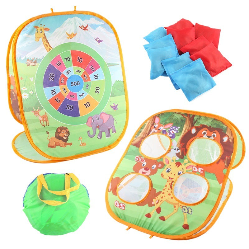 Three-in-one competitive folding goods wholesale set Amazon throwing sandbag tent game throwing toys