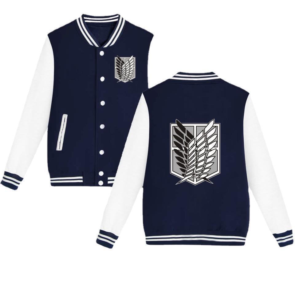 Attack on Titan sweatshirt Allen Wings of Liberty cardigan baseball uniform youth autumn new men's jacket men