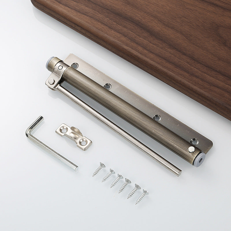 Hotel door stainless steel simple door closer Household light mute buffer adjustable automatic wooden door closer