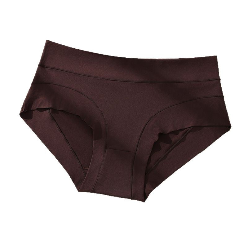 Cross-border hot-selling milk silk high waist large size underwear solid color underwear antibacterial crotch women's underwear briefs wholesale