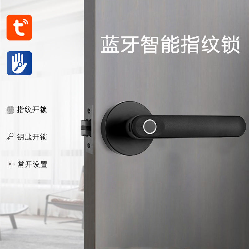 Cross-border bedroom fingerprint lock integrated single handle supports Tuya Bluetooth Tongtong door smart electronic lock