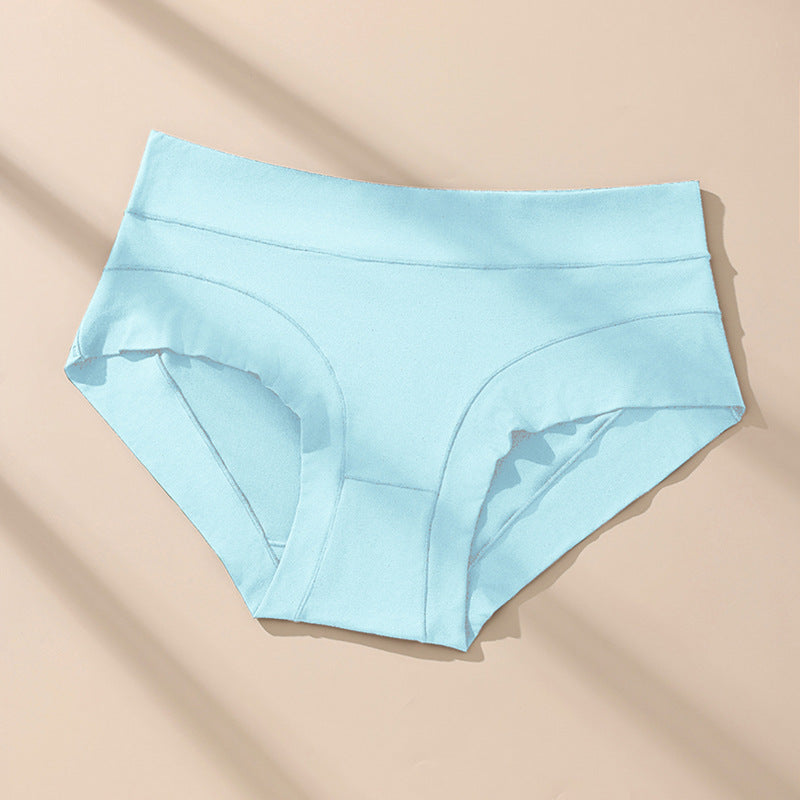Cross-border hot-selling milk silk high waist large size underwear solid color underwear antibacterial crotch women's underwear briefs wholesale