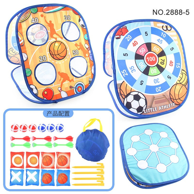 Three-in-one competitive folding goods wholesale set Amazon throwing sandbag tent game throwing toys