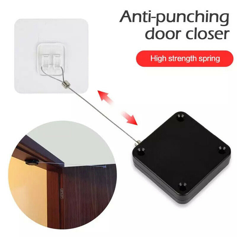 Punch-free Automatic Door Closer Simple Silent Door Closer Automatic Sensor Door Closer