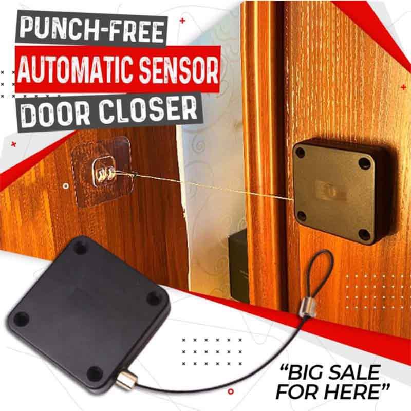 Punch-free Automatic Door Closer Simple Silent Door Closer Automatic Sensor Door Closer