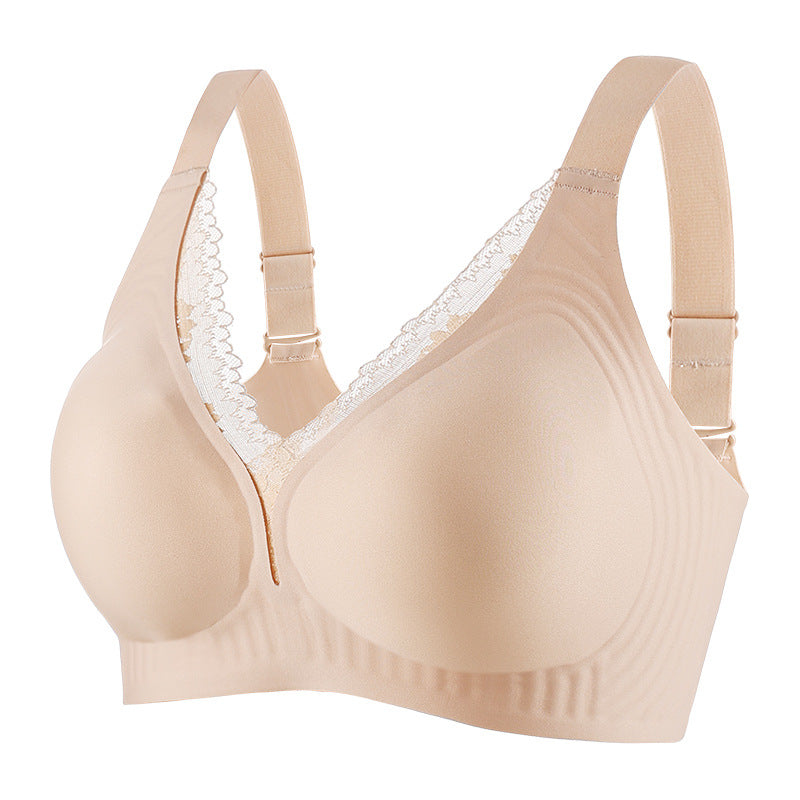 [Big breasts make you look smaller] Seamless underwear for women in summer, thin style, chest-gathering bras to hold side breasts and prevent sagging, large size for fat girls