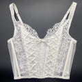 [Fishbone Underwear] French underwear, mesh, unpadded, large breasts, breathable bra, can be worn outside the body shaper