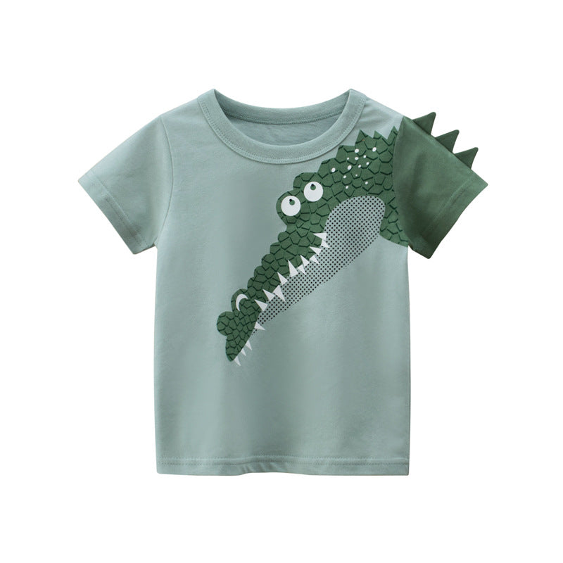 27kids Korean style children's clothing 2023 summer new wholesale children's short-sleeved t-shirt male baby clothes one piece consignment sale