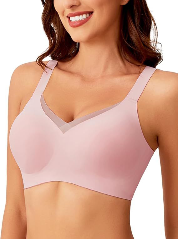 Cross-border special supply of popular style without steel ring bra seamless underwear European and American style large size comfortable foreign trade English washing water label