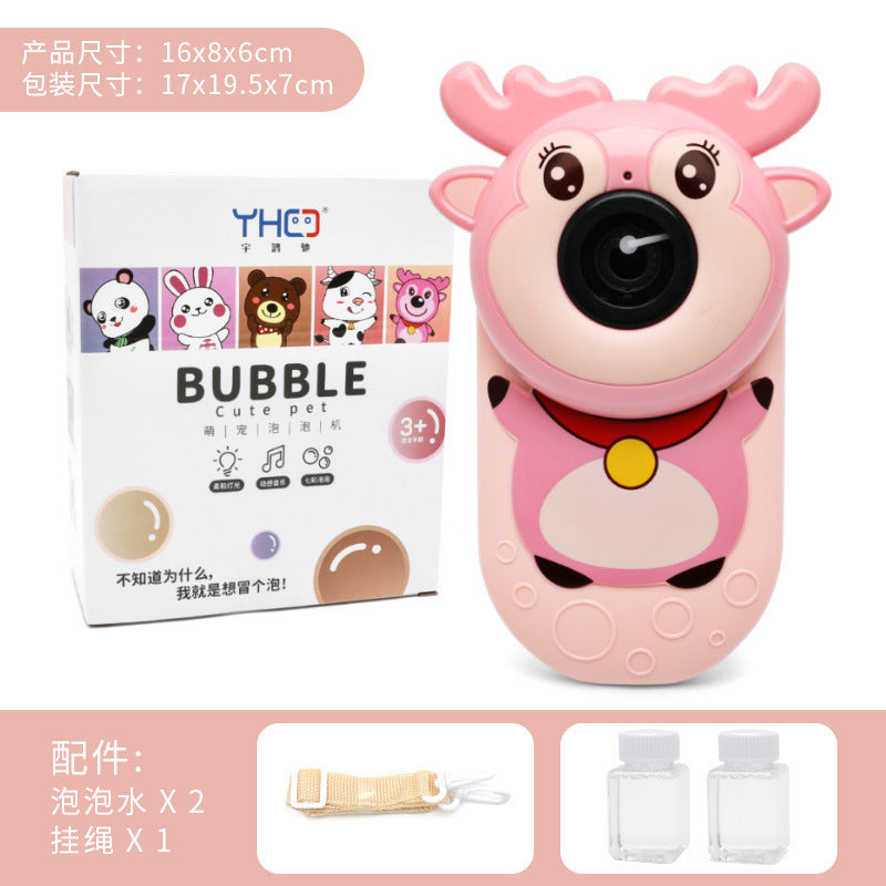 Space Bazooka Bubble Gun Douyin Net Red 69-hole Automatic Handheld Gatling Bubble Machine Colorful Lights