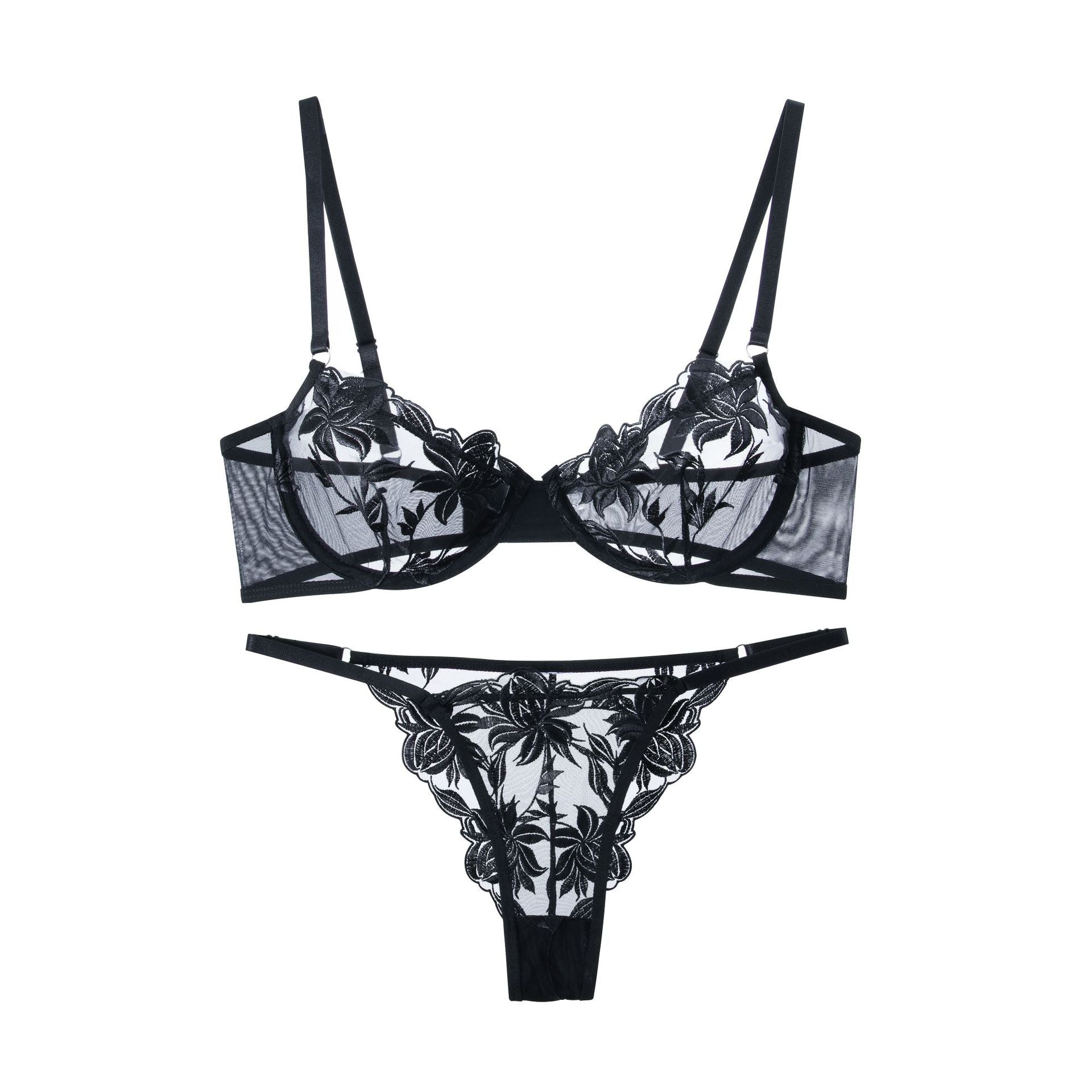 Y sexy underwear women's underwear hollow see-through mesh bra sexy bra underwear set spot direct sale