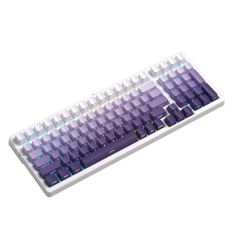 Secret Agent Lavender Keycap PBT Transparent Engraved Side Engraved Sublimation Gradient Color Personalized Keycap 87104 Key