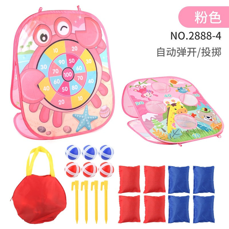 Three-in-one competitive folding goods wholesale set Amazon throwing sandbag tent game throwing toys