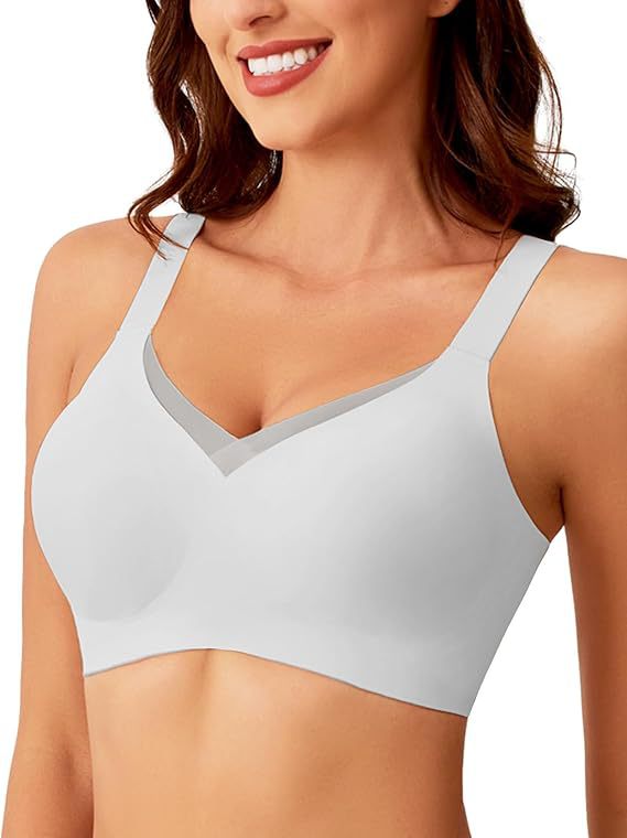 Cross-border special supply of popular style without steel ring bra seamless underwear European and American style large size comfortable foreign trade English washing water label