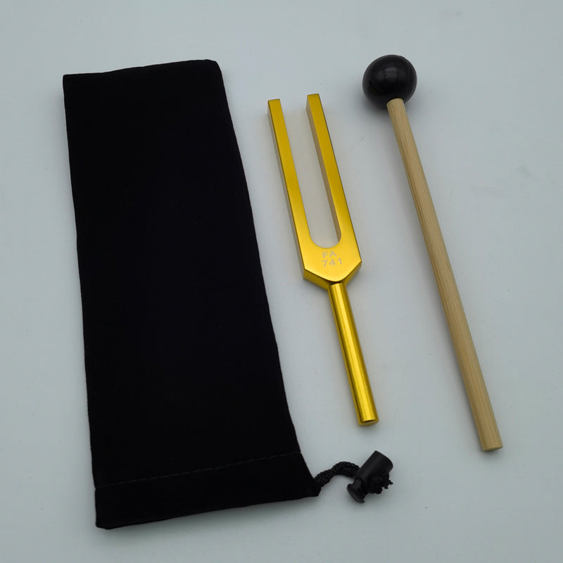 9 gold aluminum alloy tuning fork set 174HZ285396417528639741852963HZ musical instrument accessories