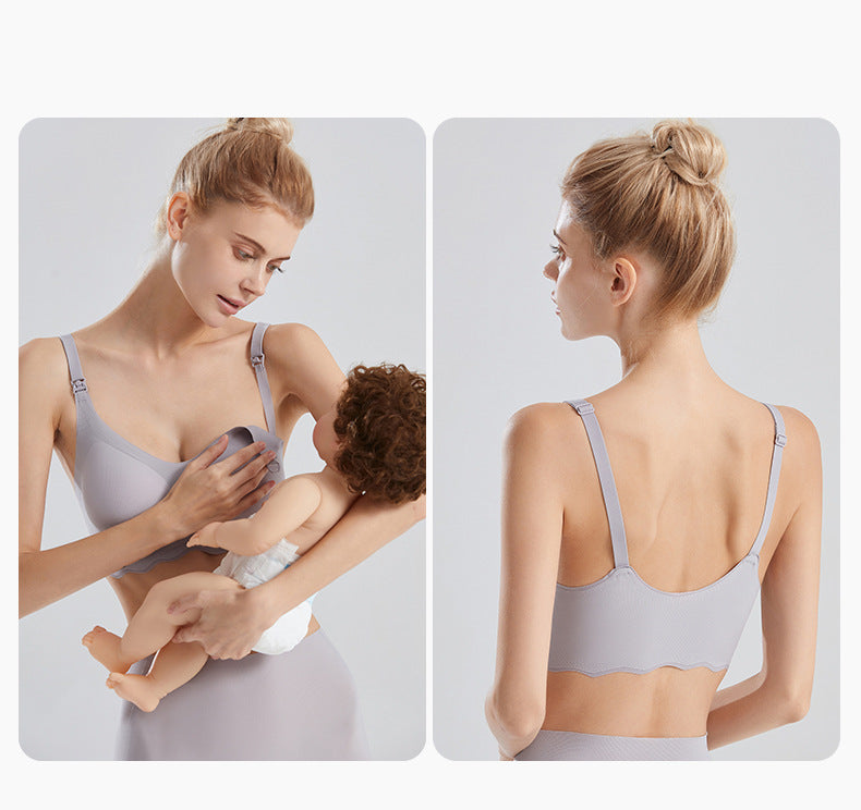 Nursing bra, thin anti-sagging, anti-bulging, high-elastic maternity bra, high-quality nursing underwear, maternity underwear