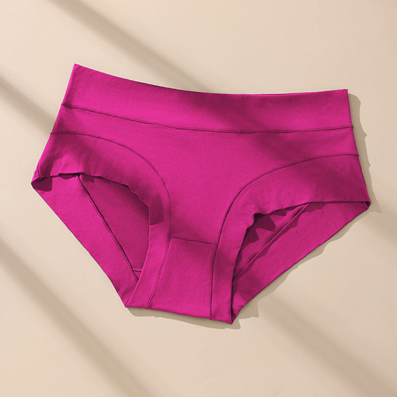 Cross-border hot-selling milk silk high waist large size underwear solid color underwear antibacterial crotch women's underwear briefs wholesale
