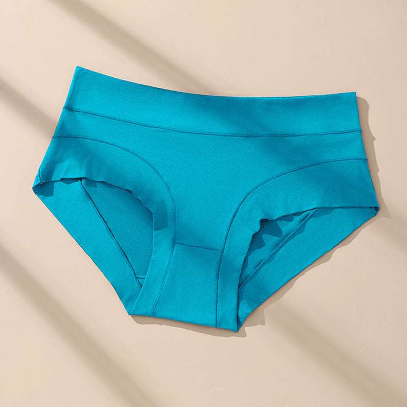 Cross-border hot-selling milk silk high waist large size underwear solid color underwear antibacterial crotch women's underwear briefs wholesale