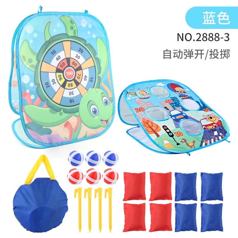 Three-in-one competitive folding goods wholesale set Amazon throwing sandbag tent game throwing toys