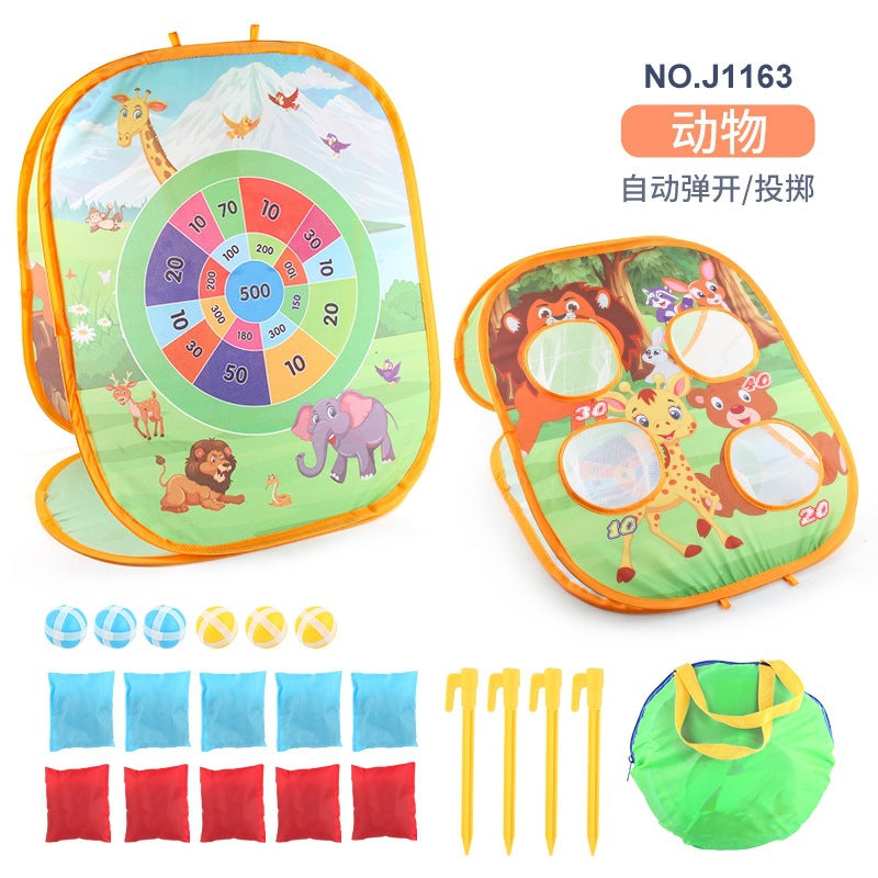 Three-in-one competitive folding goods wholesale set Amazon throwing sandbag tent game throwing toys