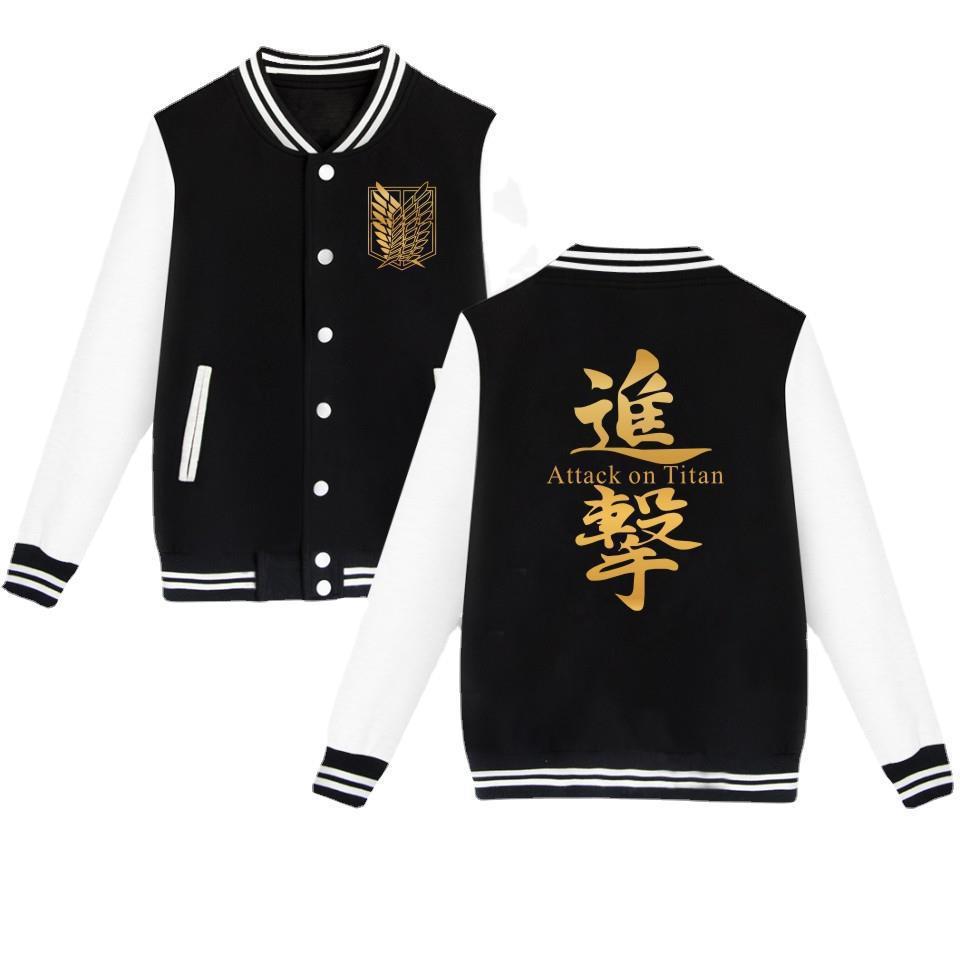 Attack on Titan sweatshirt Allen Wings of Liberty cardigan baseball uniform youth autumn new men's jacket men