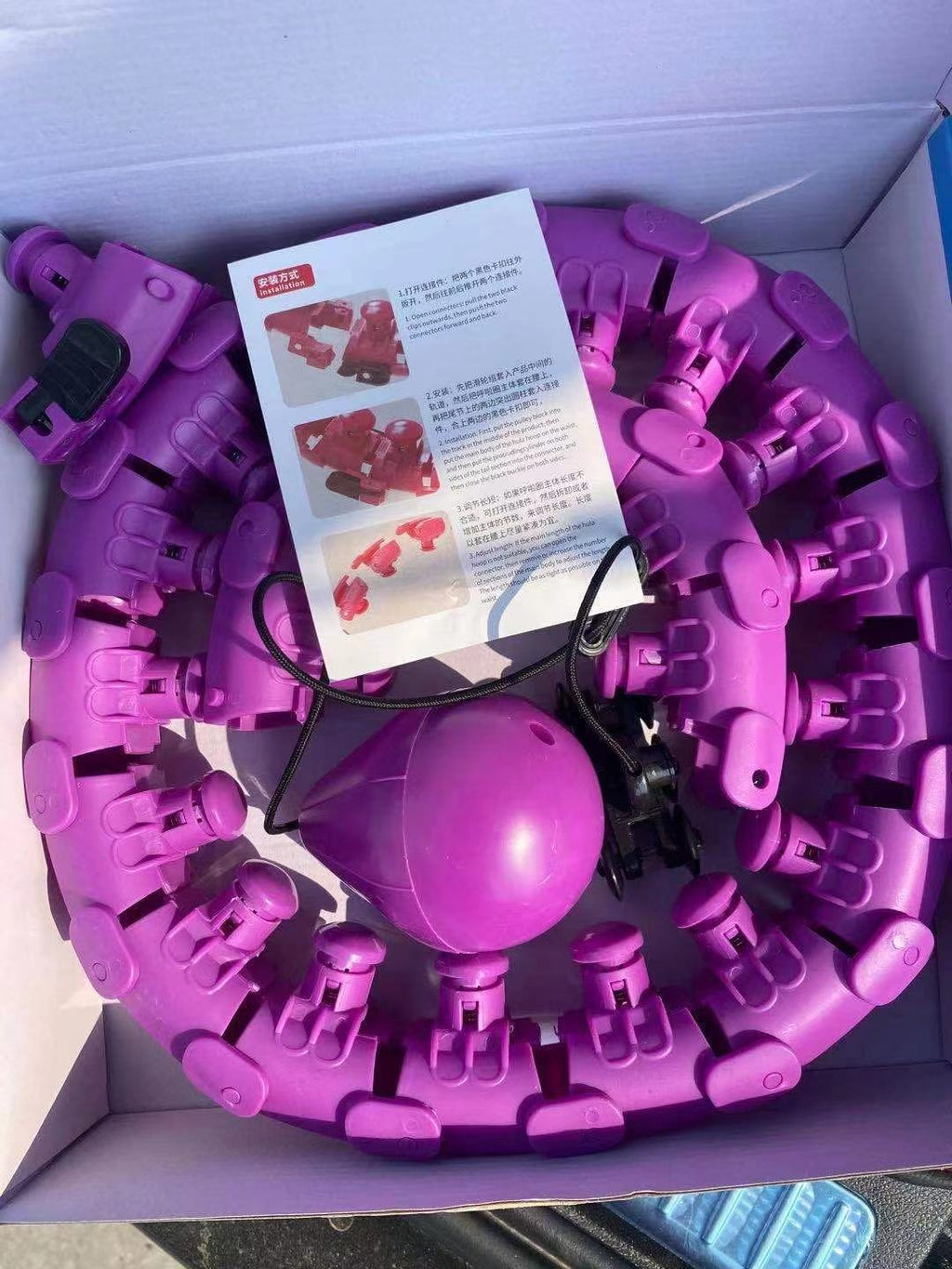 The source manufacturer's smart hula hoop Amazon's explosive model will not fall off the hula hoop detachable and adjustable hulahoop