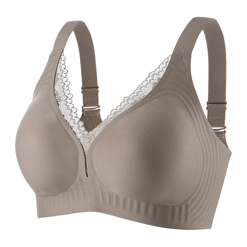 [Big breasts make you look smaller] Seamless underwear for women in summer, thin style, chest-gathering bras to hold side breasts and prevent sagging, large size for fat girls