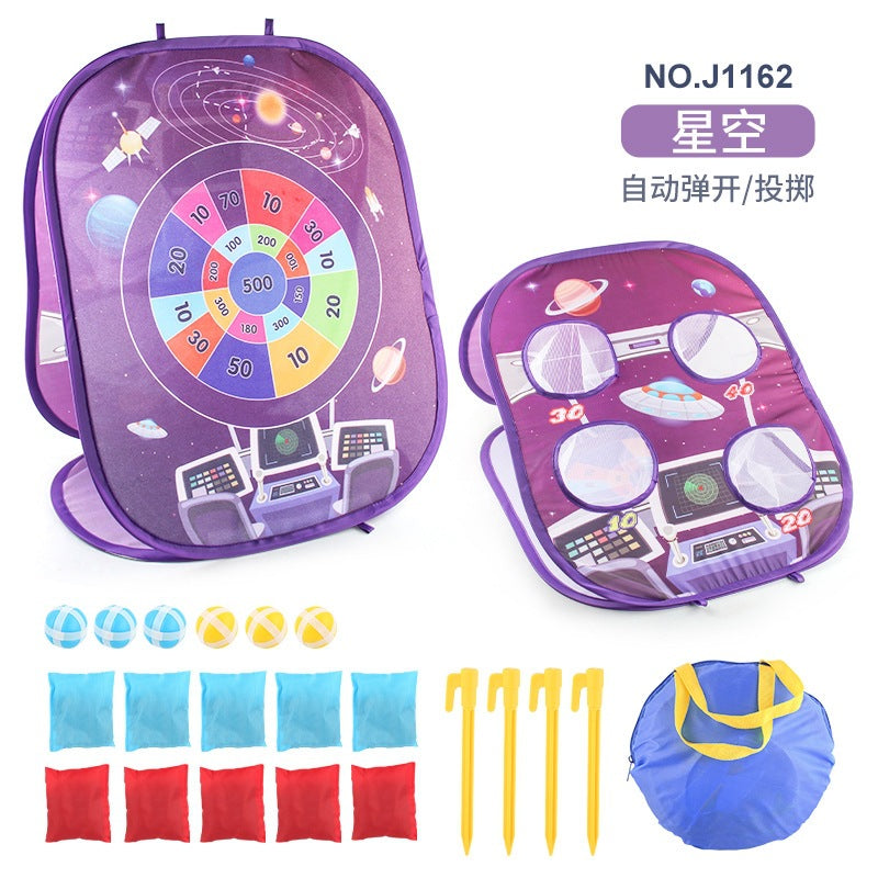 Three-in-one competitive folding goods wholesale set Amazon throwing sandbag tent game throwing toys