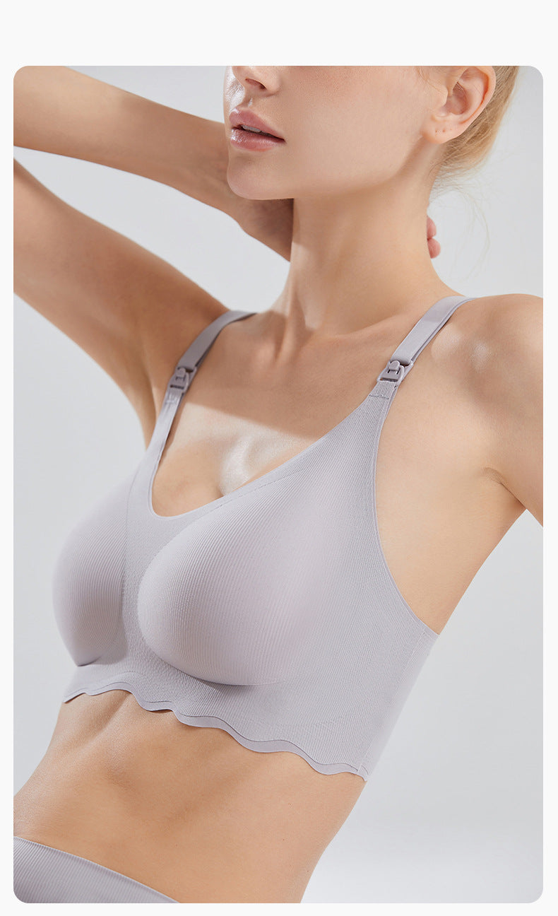 Nursing bra, thin anti-sagging, anti-bulging, high-elastic maternity bra, high-quality nursing underwear, maternity underwear