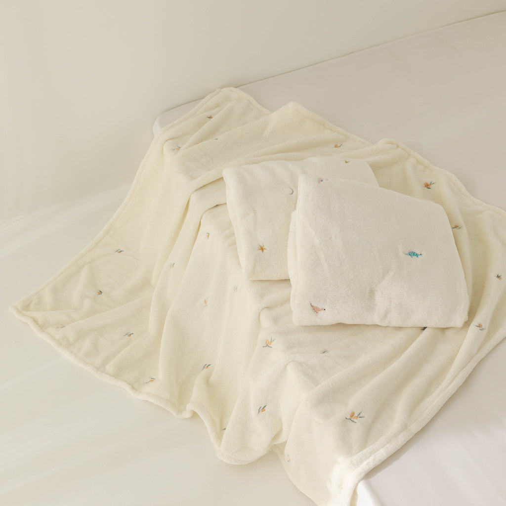 Korea Ins New Baby Velvet Blanket Baby Baby Outing Blanket Autumn and Winter Cover Blanket