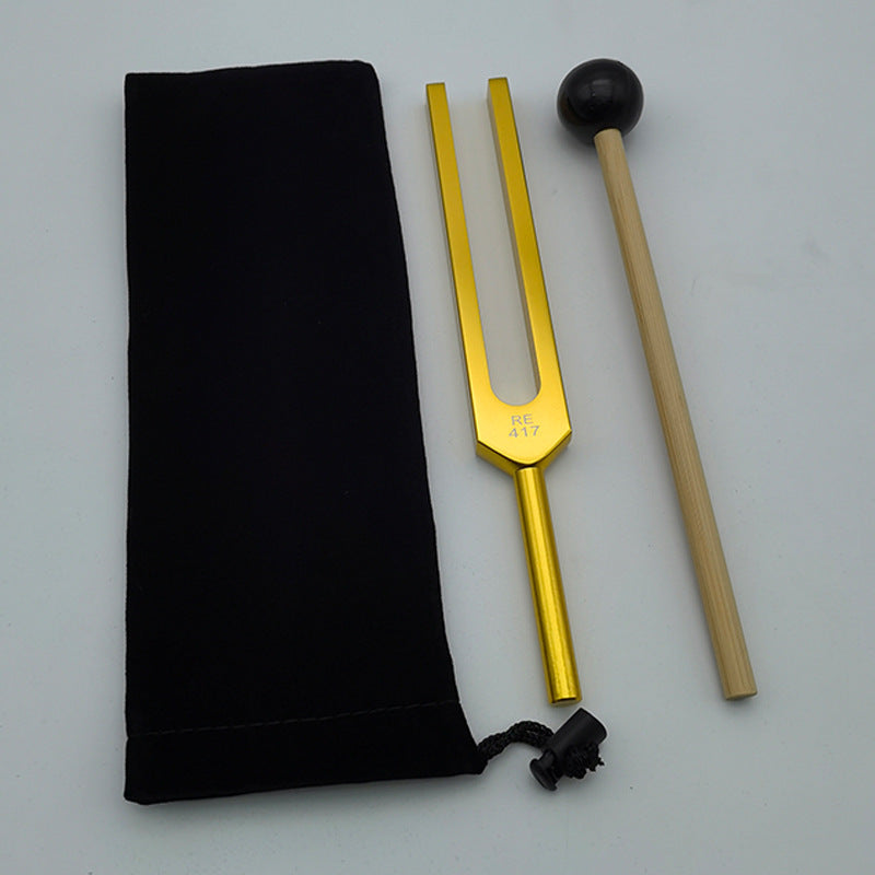 9 gold aluminum alloy tuning fork set 174HZ285396417528639741852963HZ musical instrument accessories