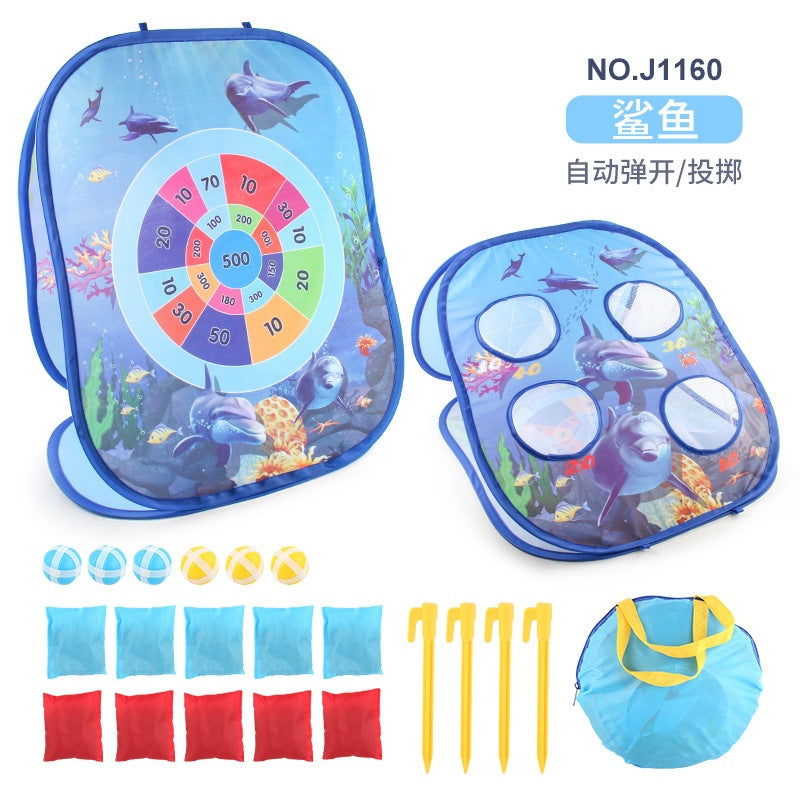 Three-in-one competitive folding goods wholesale set Amazon throwing sandbag tent game throwing toys