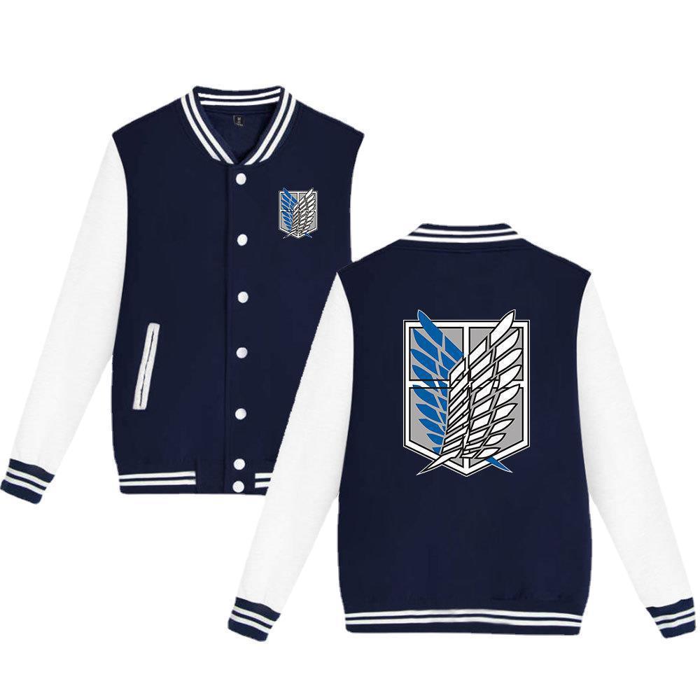 Attack on Titan sweatshirt Allen Wings of Liberty cardigan baseball uniform youth autumn new men's jacket men