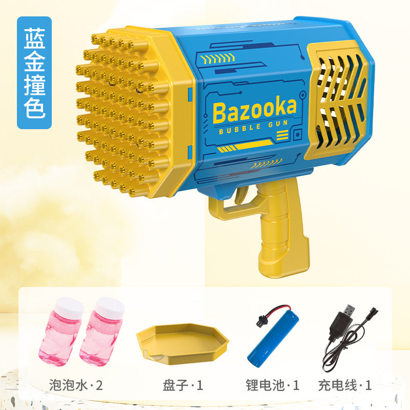 Space Bazooka Bubble Gun Douyin Net Red 69-hole Automatic Handheld Gatling Bubble Machine Colorful Lights