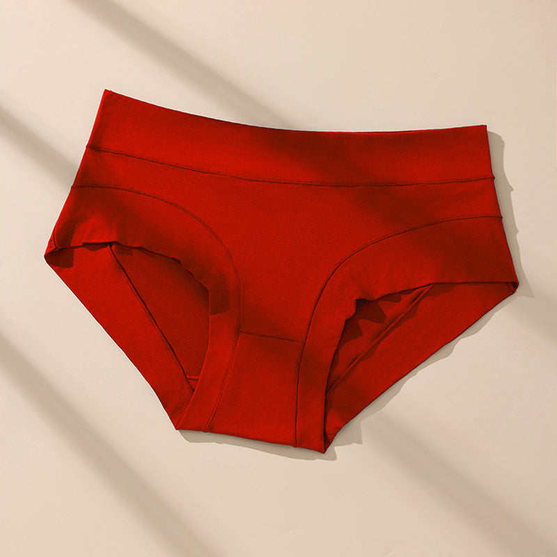 Cross-border hot-selling milk silk high waist large size underwear solid color underwear antibacterial crotch women's underwear briefs wholesale