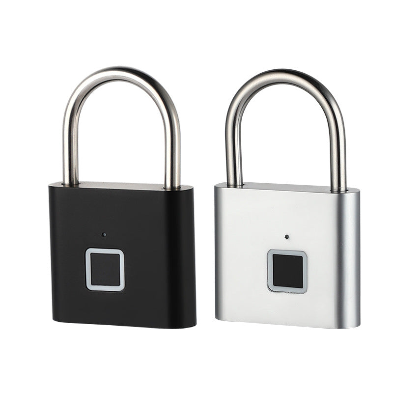 Smart Fingerprint Padlock Outdoor Waterproof Antirust Padlock Smart Electronic Padlock Head Door Anti-theft Combination Lock Cabinet