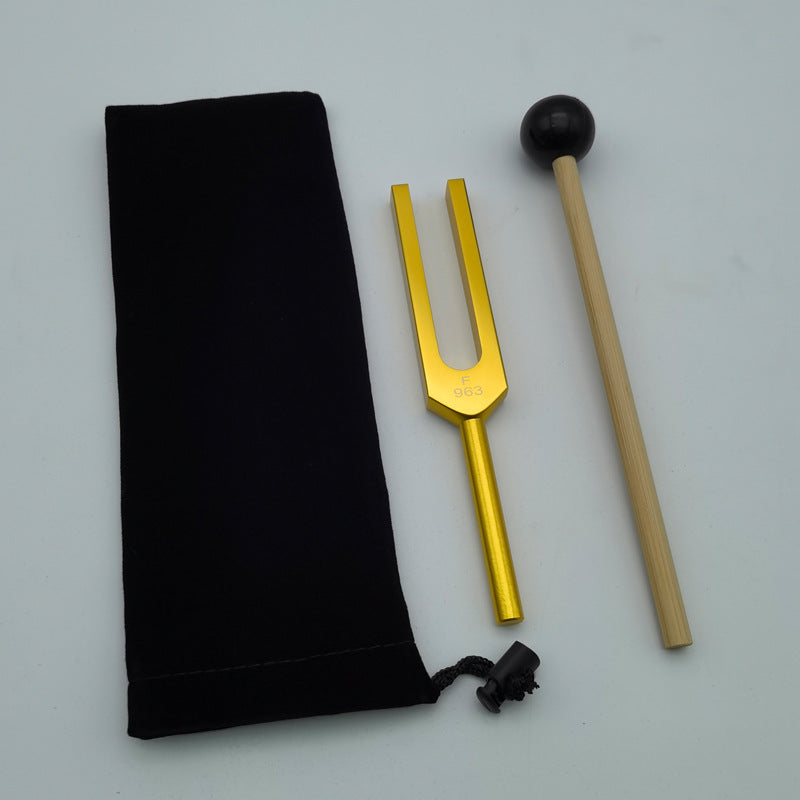 9 gold aluminum alloy tuning fork set 174HZ285396417528639741852963HZ musical instrument accessories