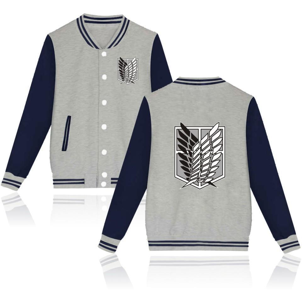 Attack on Titan sweatshirt Allen Wings of Liberty cardigan baseball uniform youth autumn new men's jacket men