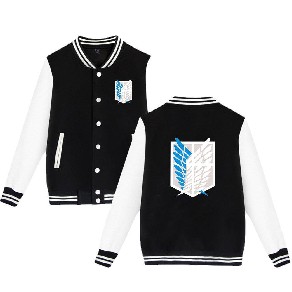 Attack on Titan sweatshirt Allen Wings of Liberty cardigan baseball uniform youth autumn new men's jacket men